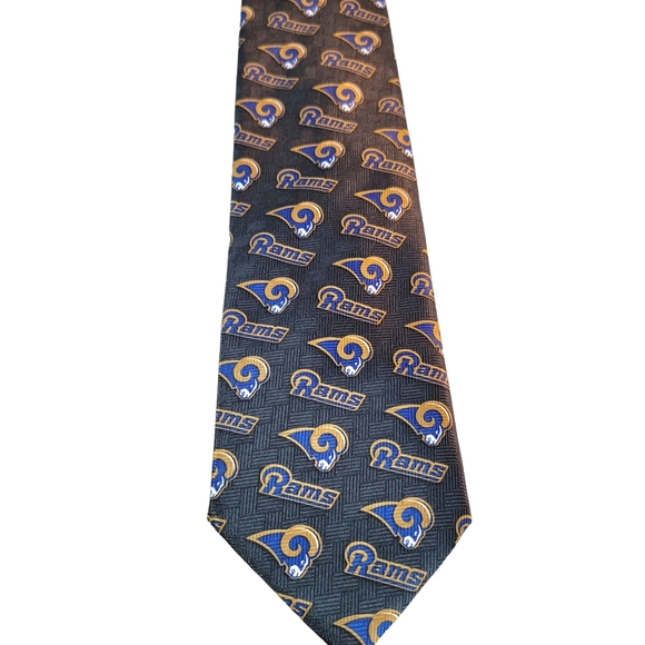 St. Louis Rams Diagonal Logo Team NFL Vintage 2000 Y2K Men's Tie - Picture 3 of 11